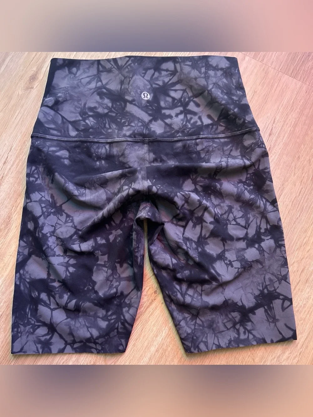 lululemon athletica Black Tie-Dye High-Rise Athletic Shorts